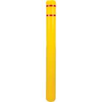 Capuchon en poly&eacute;thyl&egrave;ne pour borne de protection, 4-1/2" dia. x 52" l, Rouge/Jaune Toolneeds Inc.