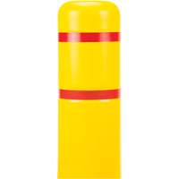 Capuchon en poly&eacute;thyl&egrave;ne pour borne de protection, 4-1/2" dia. x 52" l, Rouge/Jaune Toolneeds Inc.