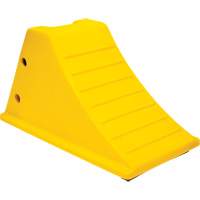 Wheel Chocks with Rubber Tread, Polyurethane, Yellow, 11-1/4" W x 21" D x 12-1/4" H Toolneeds Inc.