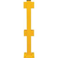 Poteau en ligne pour garde-corps l&eacute;gers, Acier, 42" h, Jaune s&eacute;curit&eacute; OSHA Toolneeds Inc.