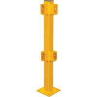 Poteau de coin pour garde-corps l&eacute;gers, Acier, 42" h, Jaune s&eacute;curit&eacute; OSHA Toolneeds Inc.