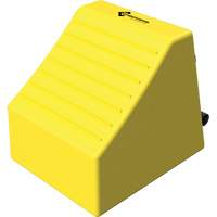 Checkers Safety Heavy-Duty Ultra Class Mining Wheel Chock, HDPE, Yellow, 14-1/2" W x 17-1/2" D x 16" H Toolneeds Inc.
