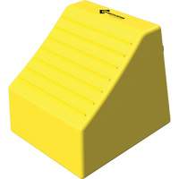 Checkers Safety Heavy-Duty Ultra Class Mining Wheel Chock without Bracket, HDPE, Yellow, 14-1/2" W x 17-1/2" D x 16" H Toolneeds Inc.