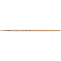 Pure White Bristle Round Marking Paint Brush, 3/16" Brush Width, White China, Wood Handle Toolneeds Inc.