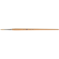 Pure White Bristle Round Marking Paint Brush, 7/32" Brush Width, White China, Wood Handle Toolneeds Inc.