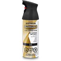 Universal&reg; Enamel Paint & Primer In One, Black, Very Flat, Aerosol Can Toolneeds Inc.