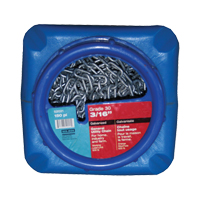 Hot-Dipped Galvanized Chains, Carbon Steel, 3/16" x 150' (45.7 m) L, Grade 30, 630 lbs. (0.315 tons) Load Capacity Toolneeds Inc.