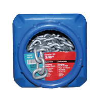 Hot-Dipped Galvanized Chains, Carbon Steel, 3/8" x 45' (13.7 m) L, Grade 30, 2650 lbs. (1.325 tons) Load Capacity Toolneeds Inc.