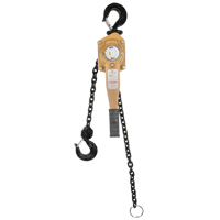 Heavy Duty Gold Series Lever Chain Hoist, 5' Lift, 6000 lbs. (3 tons) Capacity, Alloy Steel Chain Toolneeds Inc.