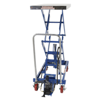 Pneumatic Hydraulic Scissor Lift Table, Steel, 35-1/2" L x 20" W, 800 lbs. Cap. Toolneeds Inc.