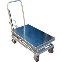 Pneumatic Hydraulic Scissor Lift Table, Stainless Steel, 35-1/2" L x 20" W, 800 lbs. Cap. Toolneeds Inc.