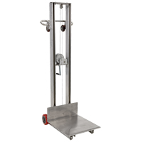 Platform Lift Stacker, Hand Winch Operated, 400 lbs. Capacity, 58" Max Lift Toolneeds Inc.
