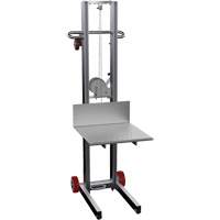 Platform Lift Stacker, Hand Winch Operated, 400 lbs. Capacity, 58" Max Lift Toolneeds Inc.