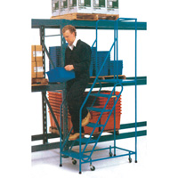 CSA-Certified Rolling Step Ladder, 6 Steps, 22" Step Width, 55" Platform Height, Steel Toolneeds Inc.