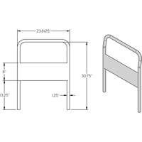 Poign&eacute;e chrom&eacute;e de 24" pour chariot &agrave; plateforme Toolneeds Inc.