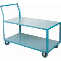 Heavy-Duty Low Profile Shop Carts, 2 Tiers, 24" W x 48" D x 40" H, 1200 lbs. Cap. Toolneeds Inc.