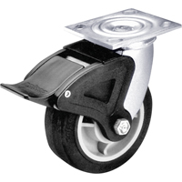 Total Locking Caster, Swivel with Brake, 6" (152.4 mm), Rubber, 450 lbs. (204 kg.) Toolneeds Inc.