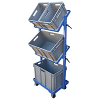 Stock Cart, Steel, 30-11/16" W x 19-1/4" D, 3 Shelves, 300 lbs. Capacity Toolneeds Inc.
