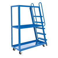 Stock Picking Cart, Steel, 21-7/8" W x 56-1/8" D, 3 Shelves, 1000 lbs. Capacity Toolneeds Inc.