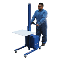 Quick Lift Platform Stacker, Electric Operated, 175 lbs. Capacity, 57" Max Lift Toolneeds Inc.