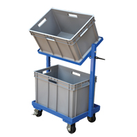 Stock Cart, Steel, 30-11/16" W x 19-1/4" D, 2 Shelves, 200 lbs. Capacity Toolneeds Inc.