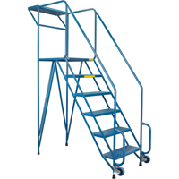 &eacute;chelles roulantes pour l'entretien et les m&eacute;caniciens, Acier, 6 Marches, Hauteur de la plateforme 57" Toolneeds Inc.