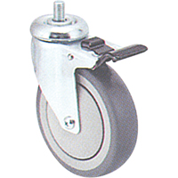 Roulette zingu&eacute;e, Pivotant avec frein, Diam&egrave;tre 4" (102 mm), Capacit&eacute; 200 lb (91 kg) Toolneeds Inc.