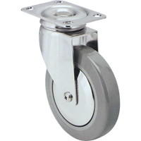 Roulette, Pivotant, 3" (76 mm), Caoutchouc, 125 lb (57 kg) Toolneeds Inc.