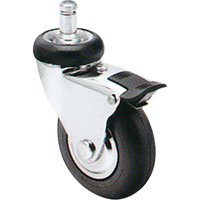 Comfort Roll Caster, Swivel with Brake, 2" (51 mm) Dia., 125 lbs. (57 kg.) Capacity Toolneeds Inc.