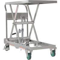 Hydraulic Scissor Lift Table, 31-1/2" L x 19-1/2" W, Stainless Steel, 550 lbs. Capacity Toolneeds Inc.