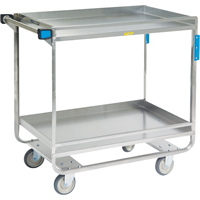 Guard Rail Carts, 2 Tiers, 23" W x 37-1/4" H x 38-5/8" D, 700 lbs. Capacity Toolneeds Inc.