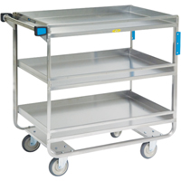 Guard Rail Carts, 3 Tiers, 23" W x 37-1/4" H x 38-5/8" D, 700 lbs. Capacity Toolneeds Inc.