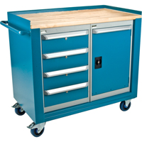 Industrial Duty Mobile Service Workbenches, Wood Surface Toolneeds Inc.