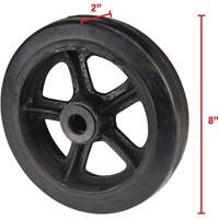 Mold-On Rubber Wheel, 8" (203 mm) Dia. x 2" (51 mm) W, 400 lbs. (181 kg.) Capacity Toolneeds Inc.