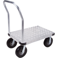 Aluminum Platform Truck, 24" W x 36" L, 1200 lbs. Cap., Flat Free Wheels Toolneeds Inc.