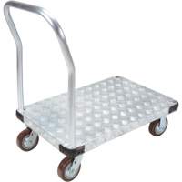 Aluminum Platform Truck, 24" W x 36" L, 3400 lbs. Cap., Polyurethane Wheels Toolneeds Inc.