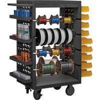 8 Rod Mobile Wire Spool Rack, Steel, 8 Rod, 18-1/8" W x 46-1/16" H x 32-1/4" D, 1200 lbs. Capacity Toolneeds Inc.