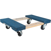 Carpeted Ends Hardwood Dolly, Wood Frame, 18" W x 24" L, 900 lbs. Capacity Toolneeds Inc.