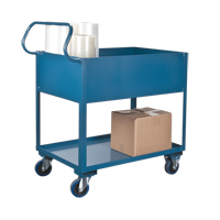 Chariots de service &agrave; bordure profonde, 2 Tiers, 24" la x 47" h x 36" p, Capacit&eacute; 1200 lb Toolneeds Inc.