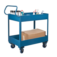 Chariots de service &agrave; bordure profonde, 2 Tiers, 24" la x 47" h x 36" p, Capacit&eacute; 1200 lb Toolneeds Inc.