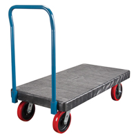 Plastic Platform Truck, 48" L x 24" W, 2500 lbs. Cap., Polyurethane Wheels Toolneeds Inc.