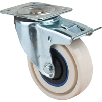 Sandwich Casters, Swivel with Brake, 4" (101.6 mm), Nylon, 440 lbs. (199.58 kg.) Toolneeds Inc.