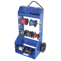 Portable Wire Reel Caddy, Steel, 4 Rod, 29" W x 47-5/16" H x 21-7/8" D, 300 lbs. Capacity Toolneeds Inc.