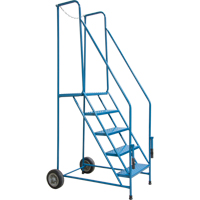 Escabeau roulant avec rails pour acc&egrave;s &agrave; une remorque, 4 marches, Largeur de la marche 22", Hauteur de la plateforme 37", Acier Toolneeds Inc.