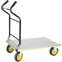 Chariot &agrave; plateforme avec poign&eacute;e ergonomique pliante, Aluminium, 660 lb, 35-1/2" lo x 24" la, Hauteur 41" Toolneeds Inc.
