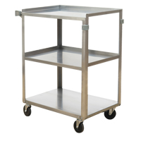 Chariots &agrave; tablette, 3 Tiers, 15-1/2" la x 32-1/8" h x 24" p, Capacit&eacute; 300 lb Toolneeds Inc.