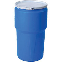 Baril emboîtable en poly&eacute;thyl&egrave;ne, 14 gal. US (11,7 gal. imp.), Dessus ouvert, Bleu Toolneeds Inc.