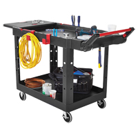 Chariot utilitaire robuste et polyvalent, 2 tiers, 17-3/4" x 36" x 46-1/5", Capacit&eacute; 500 lb Toolneeds Inc.