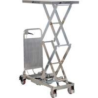 Manual Hydraulic Scissor Lift Table, 27-1/2" L x 17-3/4" W, Partial Stainless Steel, 220 lbs. Capacity Toolneeds Inc.