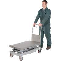 Manual Hydraulic Scissor Lift Table, 35-1/2" L x 20" W, Partial Stainless Steel, 800 lbs. Capacity Toolneeds Inc.